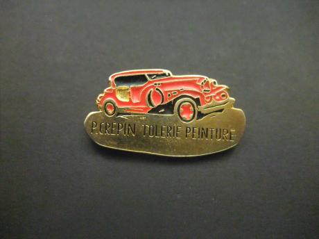 Duesenberg Model J convertible sedan, oldtimer  P. Crepin carroserie bedrijf rood